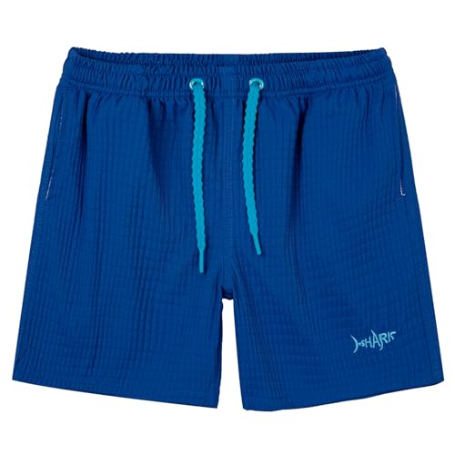 CALBOUNT Jungen Badeshorts Strand Mesh Shorts Leichte Schwimmhose mit Mesh Saphir 128-134 von CALBOUNT