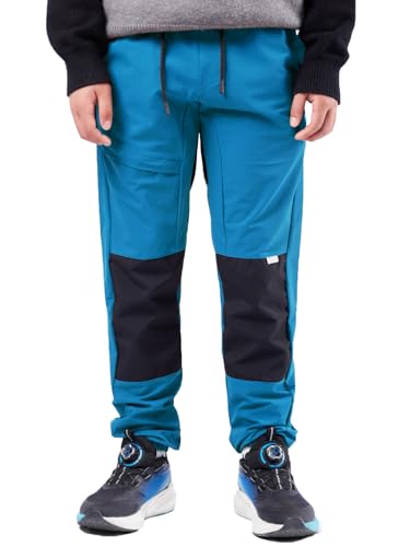 CALBOUNT Jungen Wanderhose Kinder Wasserdicht Trekkinghose Elastische Taille Outdoorhose Blau 150 von CALBOUNT