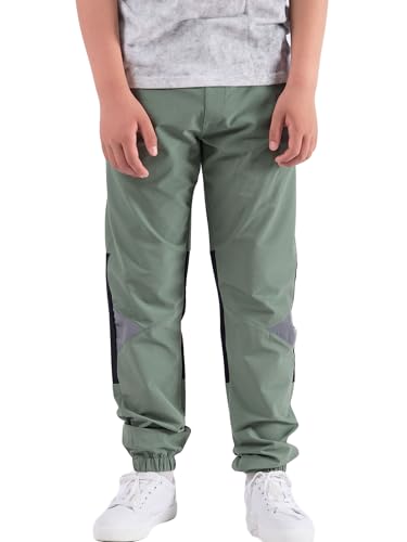 CALBOUNT Jungen Wanderhose Sommer Wasserdicht Trekkinghose Outdoorhose Zip Off Grün 160 von CALBOUNT