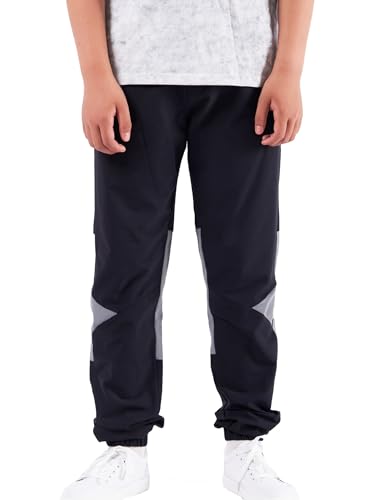 CALBOUNT Jungen Wanderhose Sommer Wasserdicht Trekkinghose Outdoorhose Zip Off Schwarz 150 von CALBOUNT