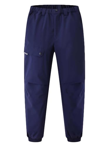 CALBOUNT Kinder Wasserdicht Outdoorhose Jungen Mädchen Gefüttert Cargohose Winter Wanderhose Blau 160 von CALBOUNT