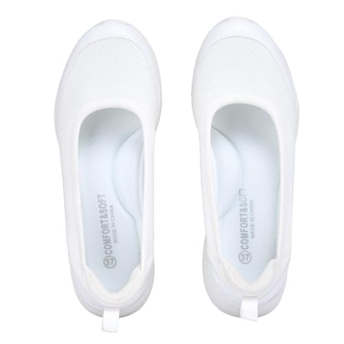 CALEBGAR Slipper Damen Loafer Slip On Sneaker Sportliche Ballerinas Strick Damenschuhe Elegant und Bequem, Weich und Leichte Schuhe Walking Flache von CALEBGAR