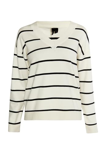 CALEY Damen Strickpullover 39728506-CA09, WOLLWEISS SCHWARZ, M/L von CALEY