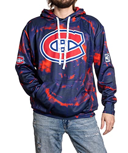 Calhoun NHL Surf & Skate Herren-Kapuzenpullover mit Batiksublimationsdruck, Montreal Kanadien, XX-Large von CALHOUN