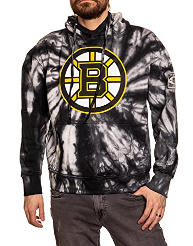 Calhoun NHL Surf & Skate Unisex Spiral Tie Dye Ultra-Soft Pullover Hoodie - The Sunset Collection, Boston Bruins, Large von CALHOUN