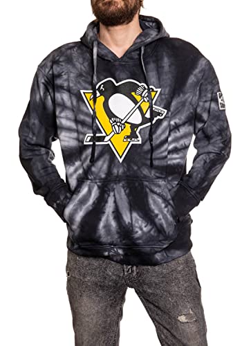 Calhoun NHL Surf & Skate Unisex Spiral Tie Dye Ultra-Soft Pullover Hoodie - The Sunset Collection, Pittsburgh Pinguine, Large von CALHOUN