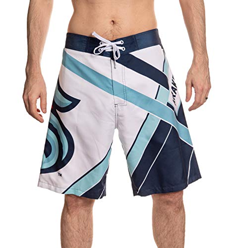 Calhoun Offiziell lizenzierte NHL Diagonal Lines Boardshorts für Herren, Seattle Kraken, MEDIUM von CALHOUN