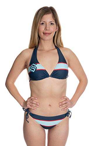 Calhoun Offizielles Lizenzprodukt der NHL Zweiteiliger String Bikini, Seattle Kraken, Small von CALHOUN
