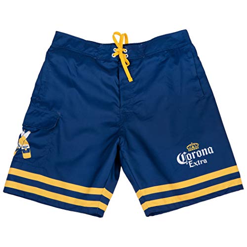 Corona Extra Crossed Bottles Boardshorts, blau, M von CALHOUN