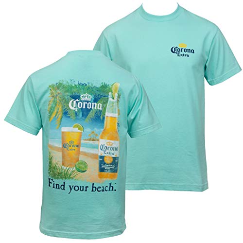 Corona Extra Find Your Beach Back Print T-Shirt, blau, XL von CALHOUN
