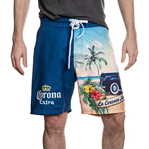 Corona Herren Woody Wagon Boardshorts Badehose - Blau - X-Large von CALHOUN