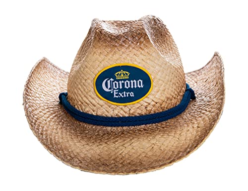 Herren Corona Extra Straw Beach Cowboy Hut mit gebogener Krempe Tan, Hellbraun, Einheitsgröße von CALHOUN
