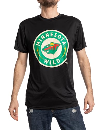 NHL Herren T-Shirt mit alternativem Team-Logo, feuchtigkeitsableitend, kurzärmelig, Minnesota Wild, XX-Large von CALHOUN