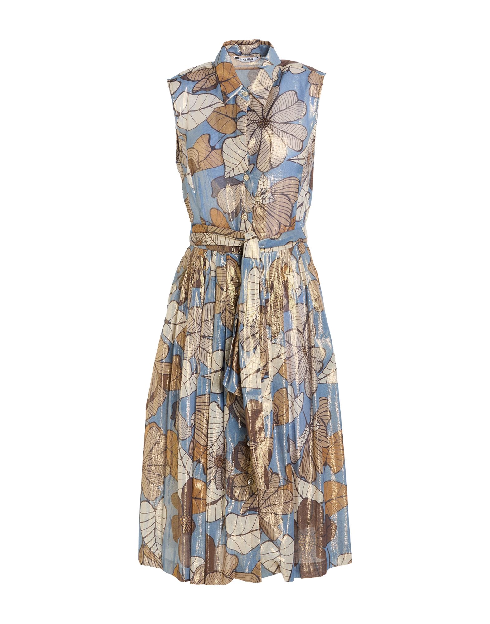 CALIBAN Midi-kleid Damen Azurblau CALIBAN Midi-kleid Damen Azurblau von CALIBAN