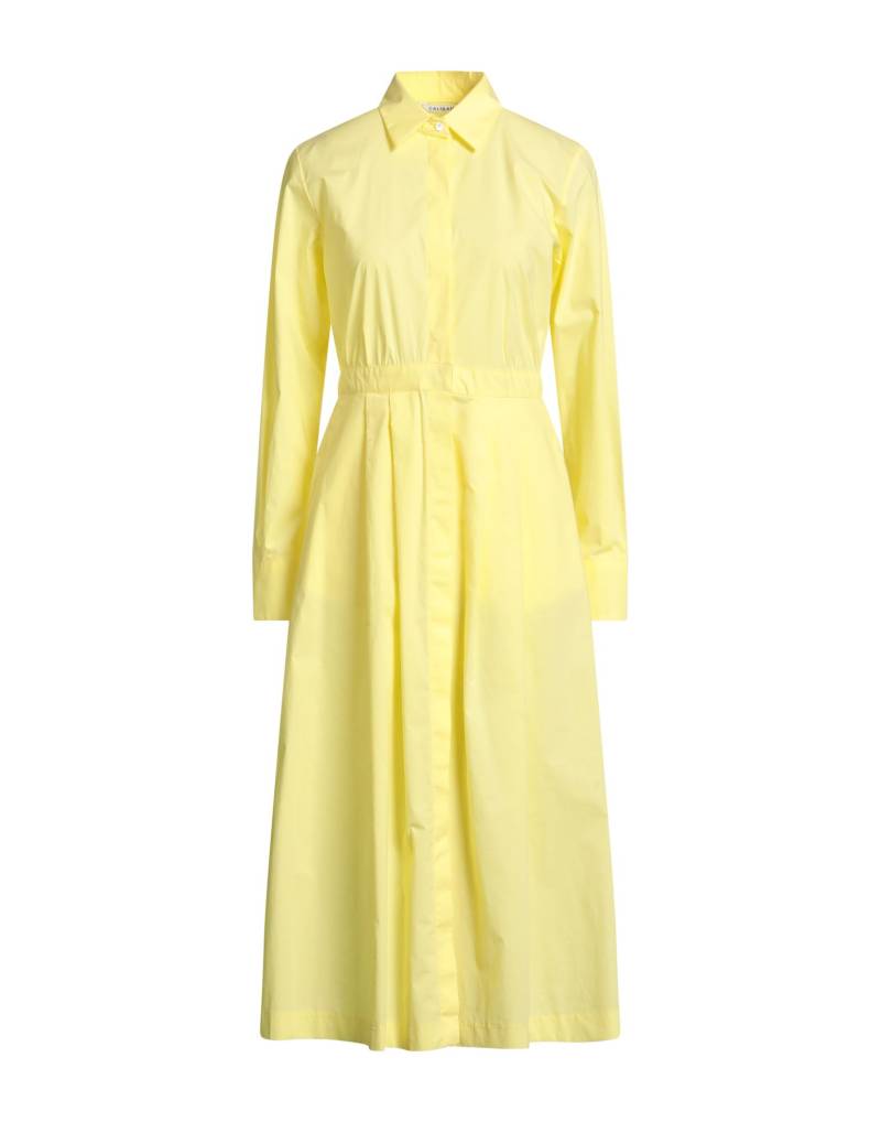 CALIBAN Midi-kleid Damen Gelb von CALIBAN