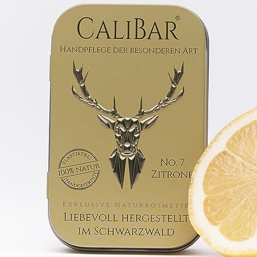Calibar No. 7 Zitrone - Feste Handcreme - Handbalsam - Nachhaltig ohne Plastik - Für trockene und rissige Hände - Natürlicher Schutz - 36g von CALIBAR