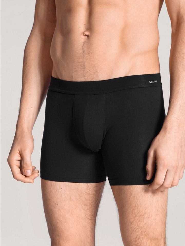 CALIDA Boxer Evolution Logo-Schriftzug, Single Jersey, ohne Eingriff von CALIDA