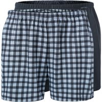 CALIDA Herren Boxershorts blau Reine Baumwolle Gestreift,unifarben von CALIDA