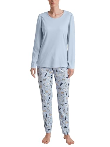 CALIDA Cat Dreams Pyjama lang Damen, aus 100% Supima Baumwolle von CALIDA