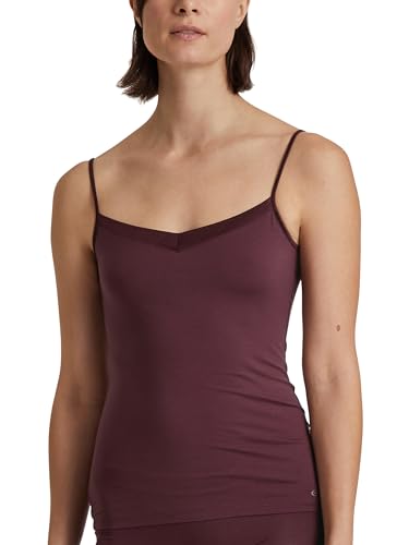 CALIDA Cate Spaghetti-Top Damen, mit Satin-Einsatz am Ausschnitt, verstellbare Träger von CALIDA