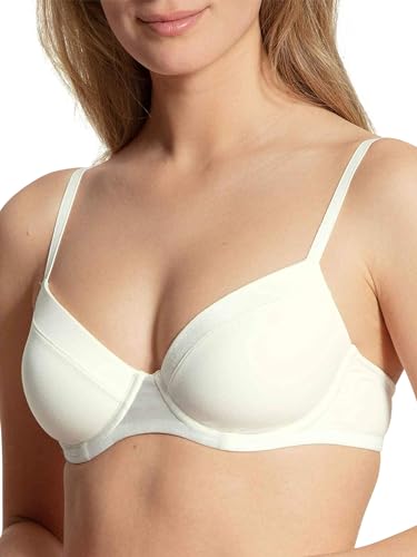 CALIDA Cate T-Shirt-BH Damen, verstellbare Träger, mit Satinblende von CALIDA