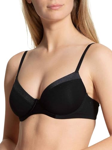 CALIDA Cate T-Shirt-BH Damen, verstellbare Träger, mit Satinblende von CALIDA
