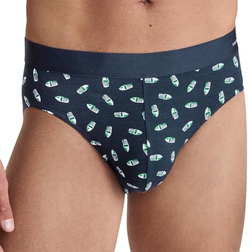 CALIDA Cotton Code Design Slip Herren, weicher Elastikbund, Single Jersey, ohne Eingriff von CALIDA