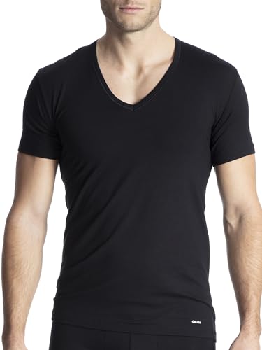 CALIDA Cotton Code T-Shirt Herren, mit V-Ausschnitt von CALIDA