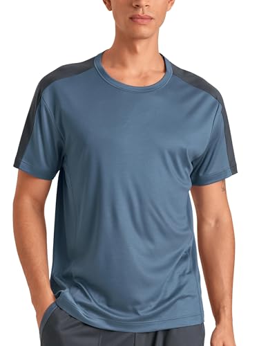 CALIDA Deepsleepwear Cooling T-Shirt Herren, Rundhalsausschnitt, thermoregulierend, kühlend und luftig von CALIDA