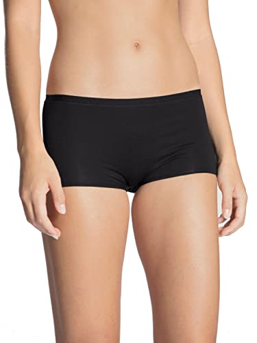 CALIDA Damen Panty Natural Comfort, schwarz, Unterhose aus Baumwolle und Elastan, sehr elastisch und temperaturregulierend, Größe: 36/38 von CALIDA
