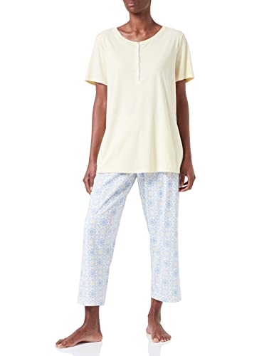 CALIDA Damen Daglicht Dromen Pyjamaset, Buttercream Yellow, 48 EU von CALIDA