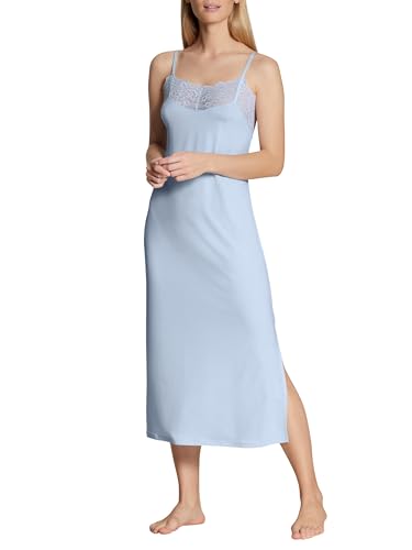 CALIDA Elegant Dreams Nachthemd mit Spaghettiträgern, Länge 125cm Damen, spitzenverzierter V-Ausschnitt, weich und fließend von CALIDA