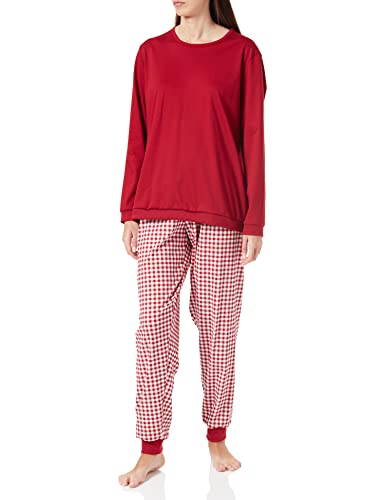 CALIDA Damen Family & Friends damespyjamaset met manchetten Pyjamaset, Rio Red, 36-38 EU von CALIDA