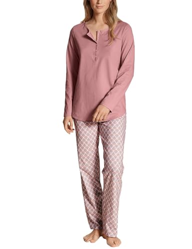CALIDA Lovely Nights Pyjama, lang Damen, aus 100% Bio-Baumwolle, mit stoffbezogenem Gummibund CALIDA Lovely Nights Pyjama, lang Damen, aus 100% Bio-Baumwolle, mit stoffbezogenem Gummibund von CALIDA