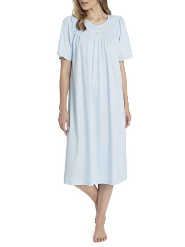 CALIDA Damen Soft Cotton Nachthemd, Hellblau, 52-54 (Herstellergröße: XL) von CALIDA