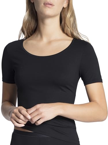 CALIDA Natural Comfort T-Shirt Damen, Rundhalsausschnitt, aus hochwertiger Baumwolle, mit natürlichem Glanz und glattem Griff von CALIDA
