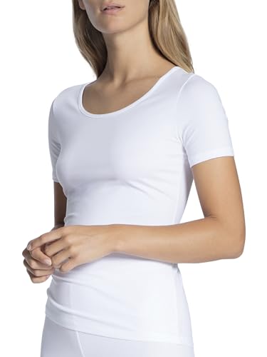 CALIDA Natural Comfort T-Shirt Damen, Rundhalsausschnitt, aus hochwertiger Baumwolle, mit natürlichem Glanz und glattem Griff von CALIDA