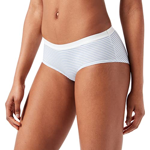 Calida Damen Natural Joy Stripe Slip, Milky Blue, 32-34 von CALIDA