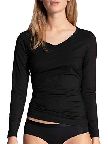 CALIDA Damen Natural Joy Top Langærmet Unterw sche, Schwarz, 48-50 EU von CALIDA