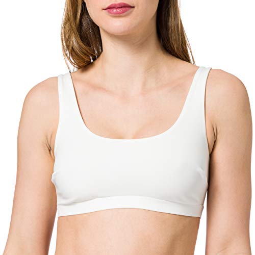 CALIDA Damen Bustier Natural Skin, weiß aus Lyocell und Roica, mit anpassbarem Verschluss, Größe: 40/42 von CALIDA