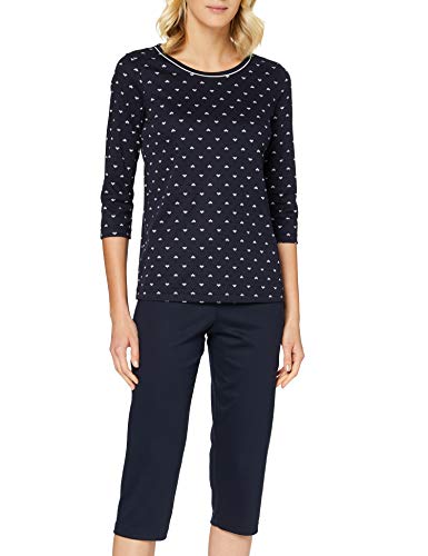 CALIDA Night Lovers 3/4-Pyjama Damen, aus 100% Supima-Baumwolle, mit stoffbezogenem Gummibund von CALIDA