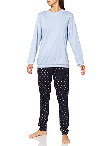CALIDA Damen Natelskere pyjamasæt med manchetter Pyjamaset, Dark Lapis Blue, 44-46 EU von CALIDA