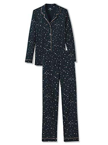 CALIDA Damen Pyjamaset Winter Dreams, blau, Pyjama aus 100% Baumwolle, hoher Tragekomfort, Größe: 32/34 von CALIDA