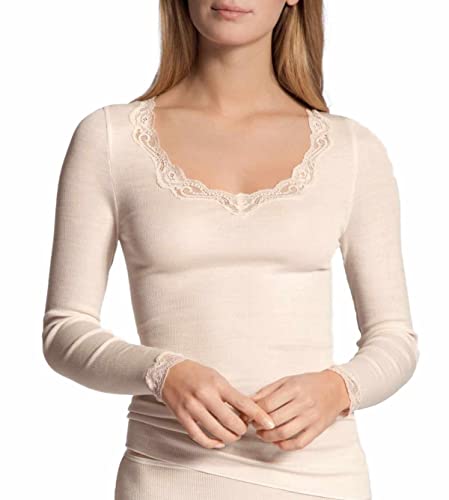 CALIDA Richesse Lace Langarm-Shirt aus Wolle & Seide Damen von CALIDA