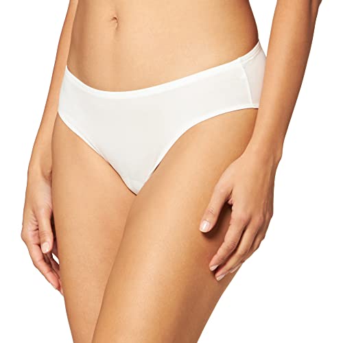 CALIDA Damen Slip 100% Nature, weiß aus 100% Baumwolle, Regular Cut mit elastischem Bund, Größe: 48/50 von CALIDA