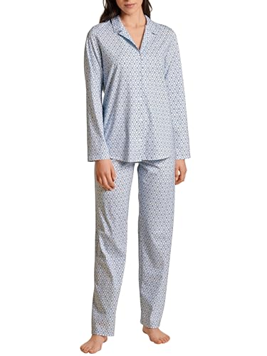 CALIDA Spring Nights Pyjama, durchgeknöpft Damen, aus 100% Baumwolle, atmungsaktiv und klimaregulierend von CALIDA