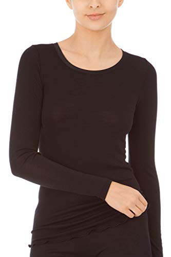 CALIDA True Confidence Langarmshirt Damen, aus Wolle-Seide, Feinripp, temperaturausgleichend und geruchsneutralisierend von CALIDA