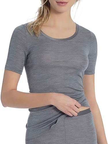 CALIDA True Confidence T-Shirt Damen, aus Wolle-Seide, Feinripp, temperaturausgleichend und geruchsneutralisierend von CALIDA