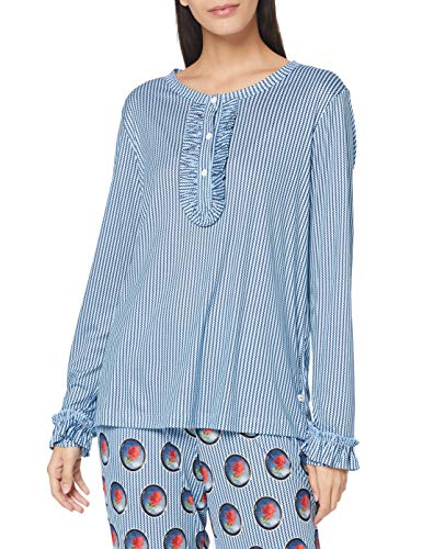 CALIDA Damen Viktor & Rolf Pyjamaoberteil, azur, XS (36-38) von CALIDA