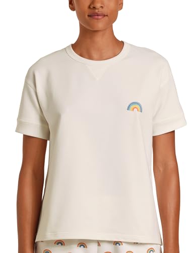 Calida Damen is Love T-Shirt, Star White, 44-46 von CALIDA